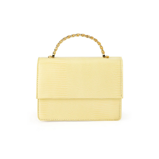 ALLIE Top Handle Bag - Lemon