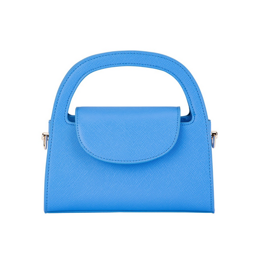 Ivy Curved Handle Bag - Blue