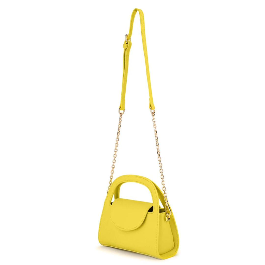 Ivy Curved Handle Bag - Chartreuse