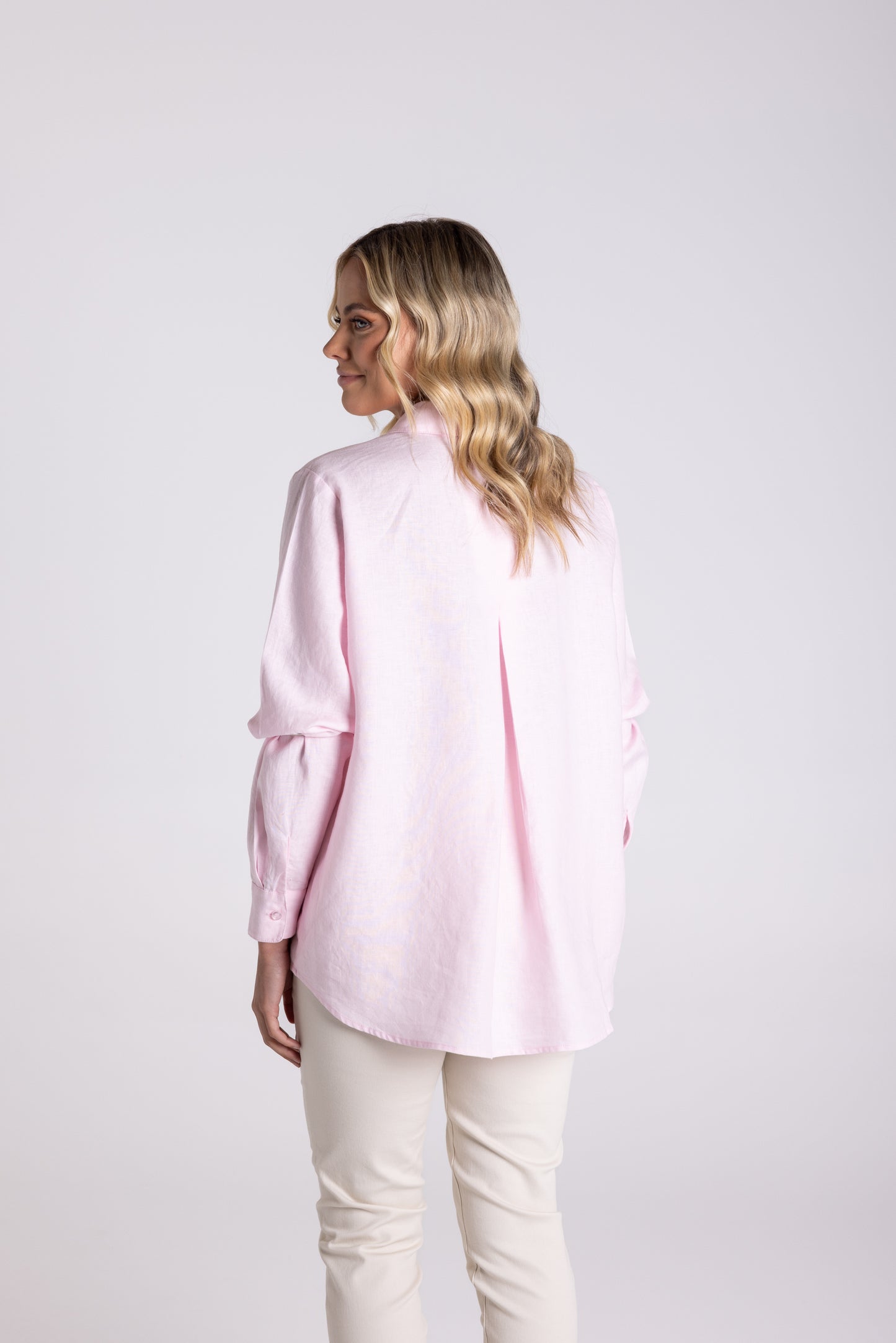 Classic Linen Shirt - Pink