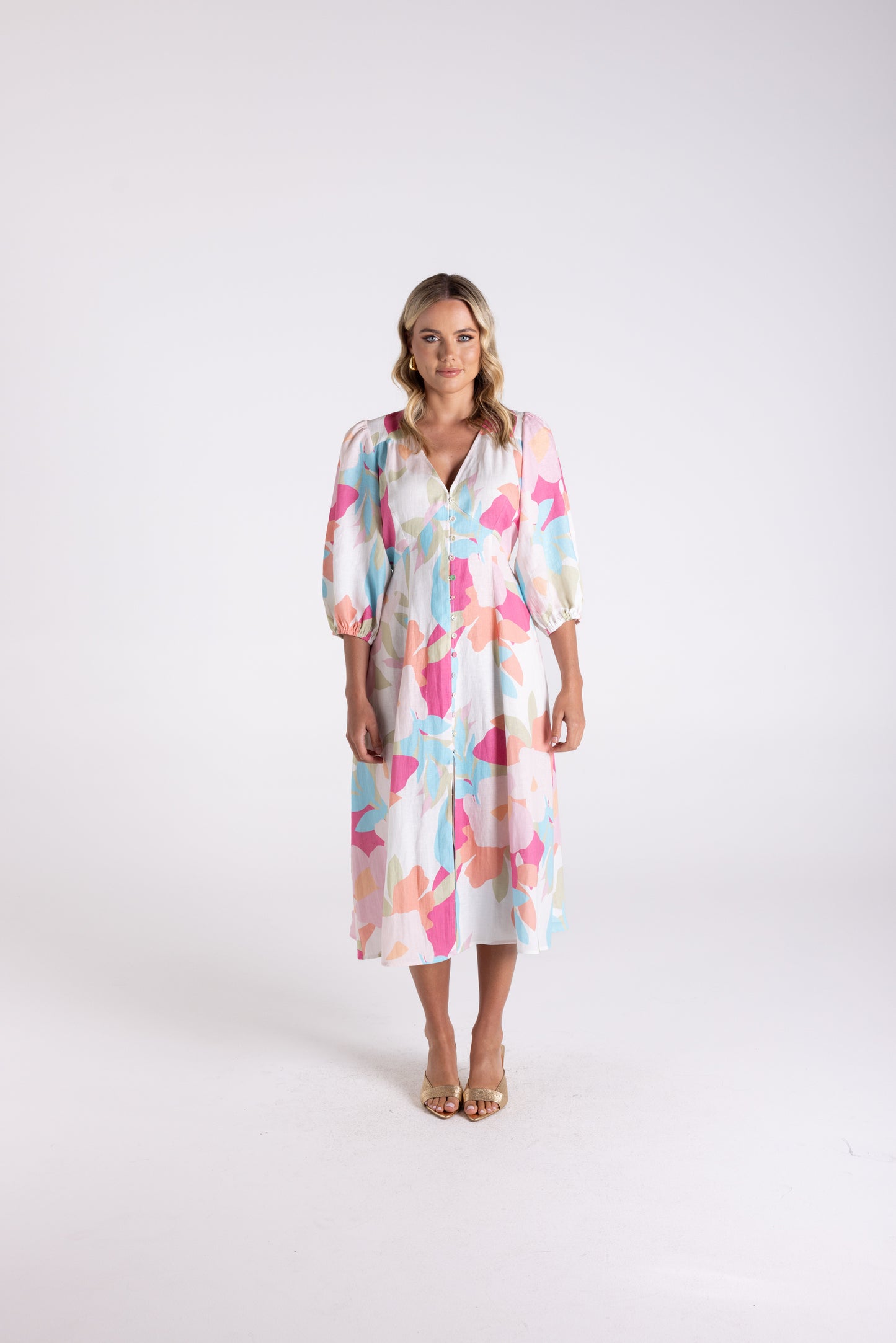 Anna Print Midi Dress