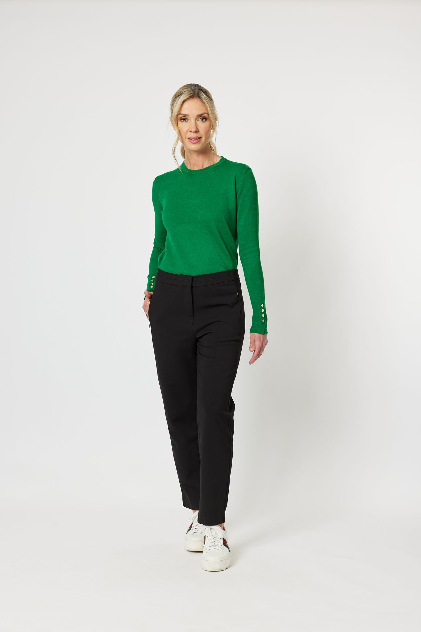 Amy Slim Leg Pant - Black