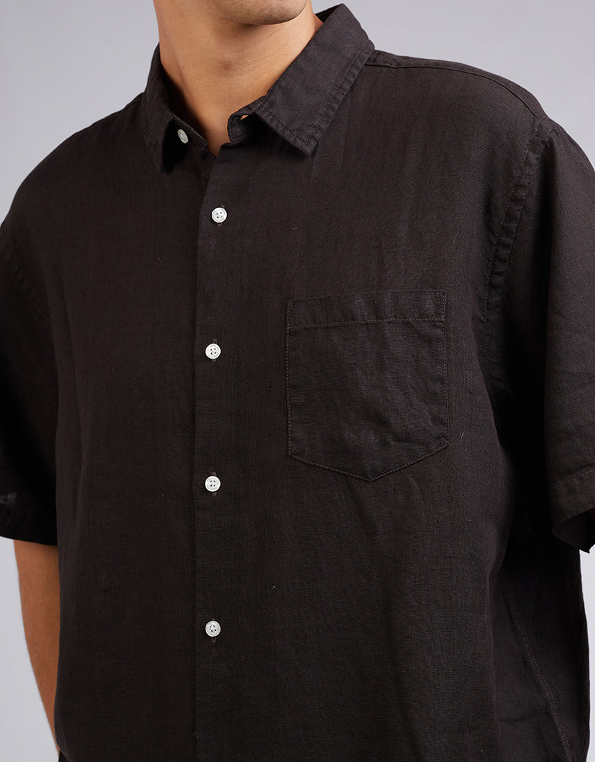 Linen S/S Shirt - Black