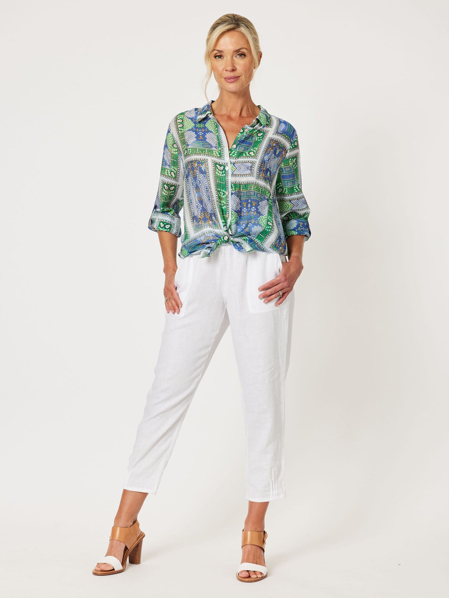 Mosman Shirt - Green\Blue