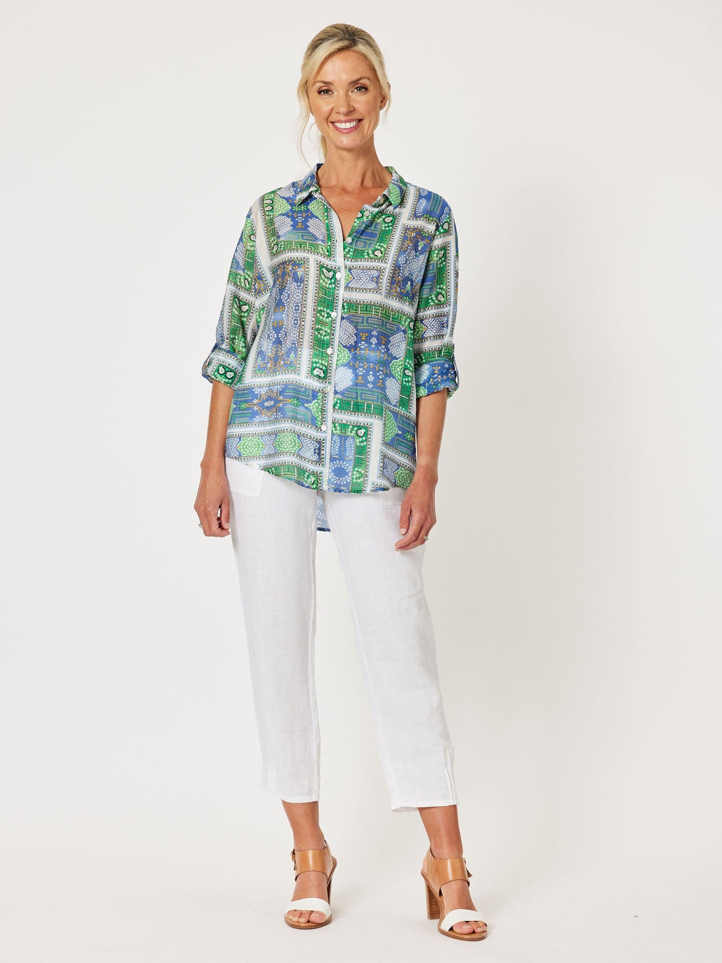 Mosman Shirt - Green\Blue
