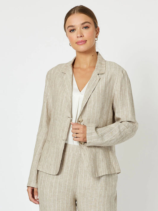 Marseille Stripe Linen Jacket