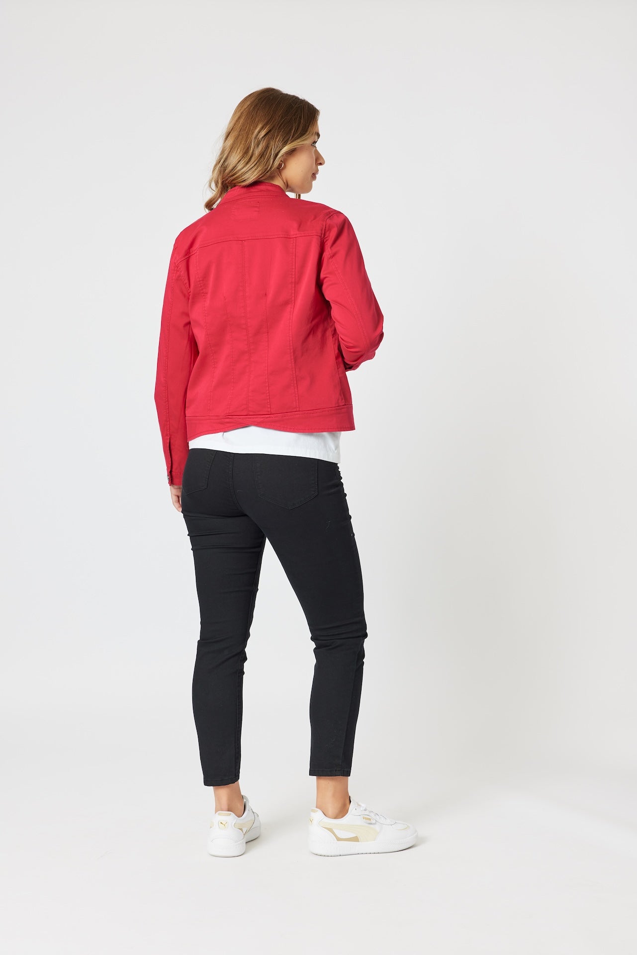 Maggie Denim Jacket - Red
