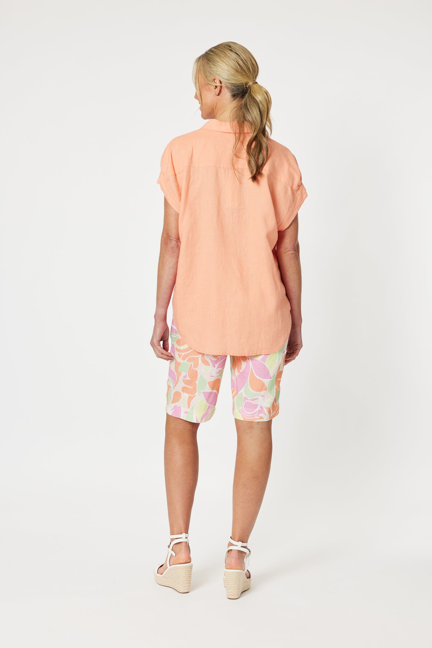 Millie Linen Shirt - Mandarine