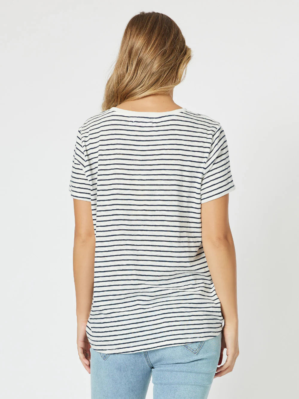 Scout Stripe Tee - Marine/White