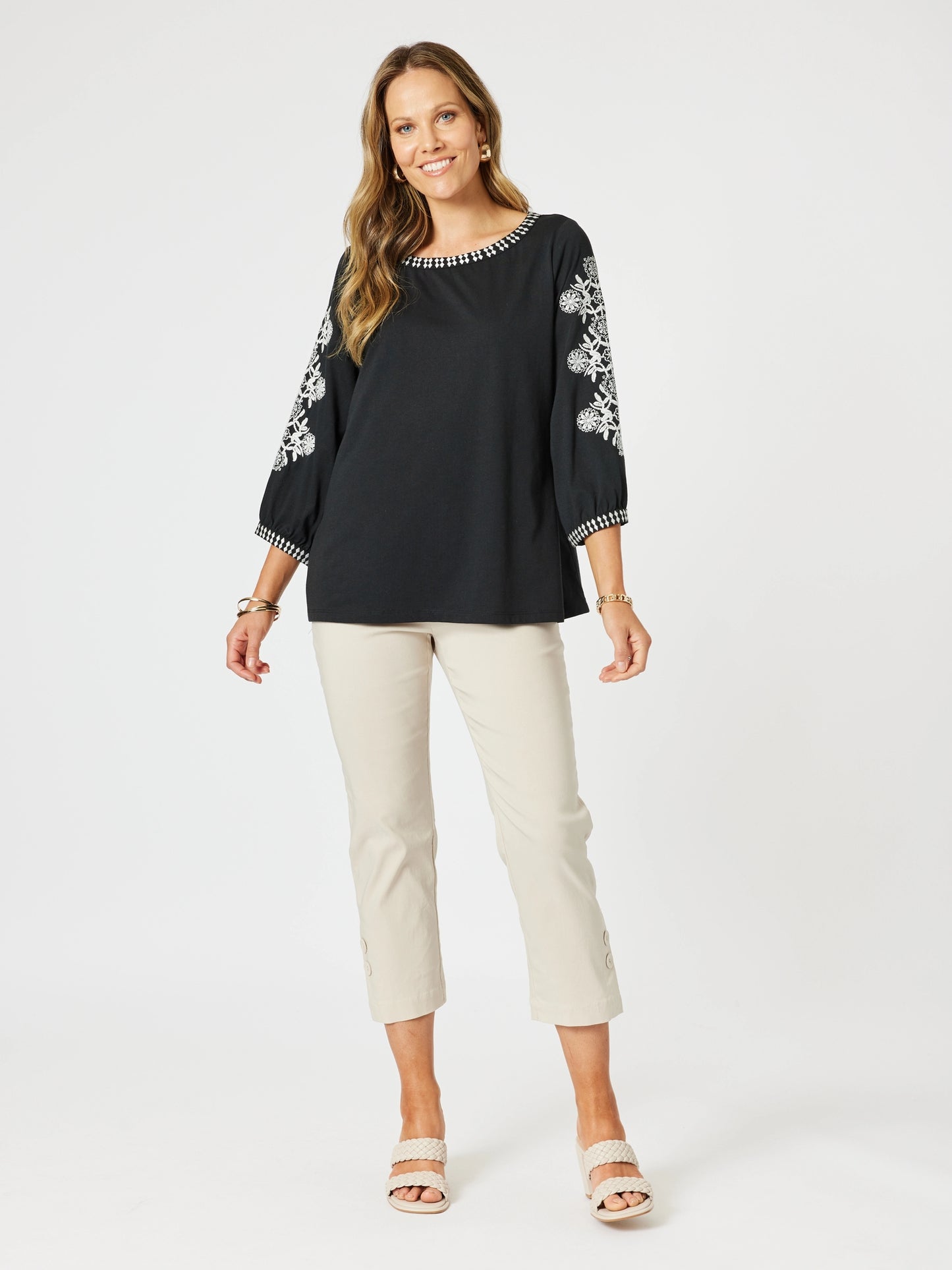Jackie Embroidered Tee