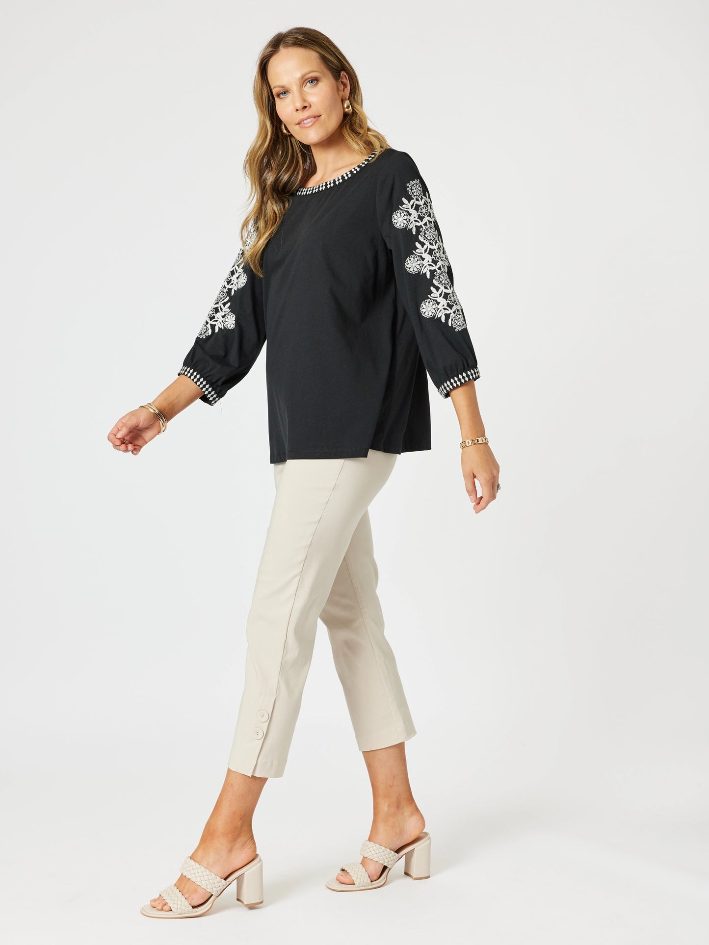 Jackie Embroidered Tee