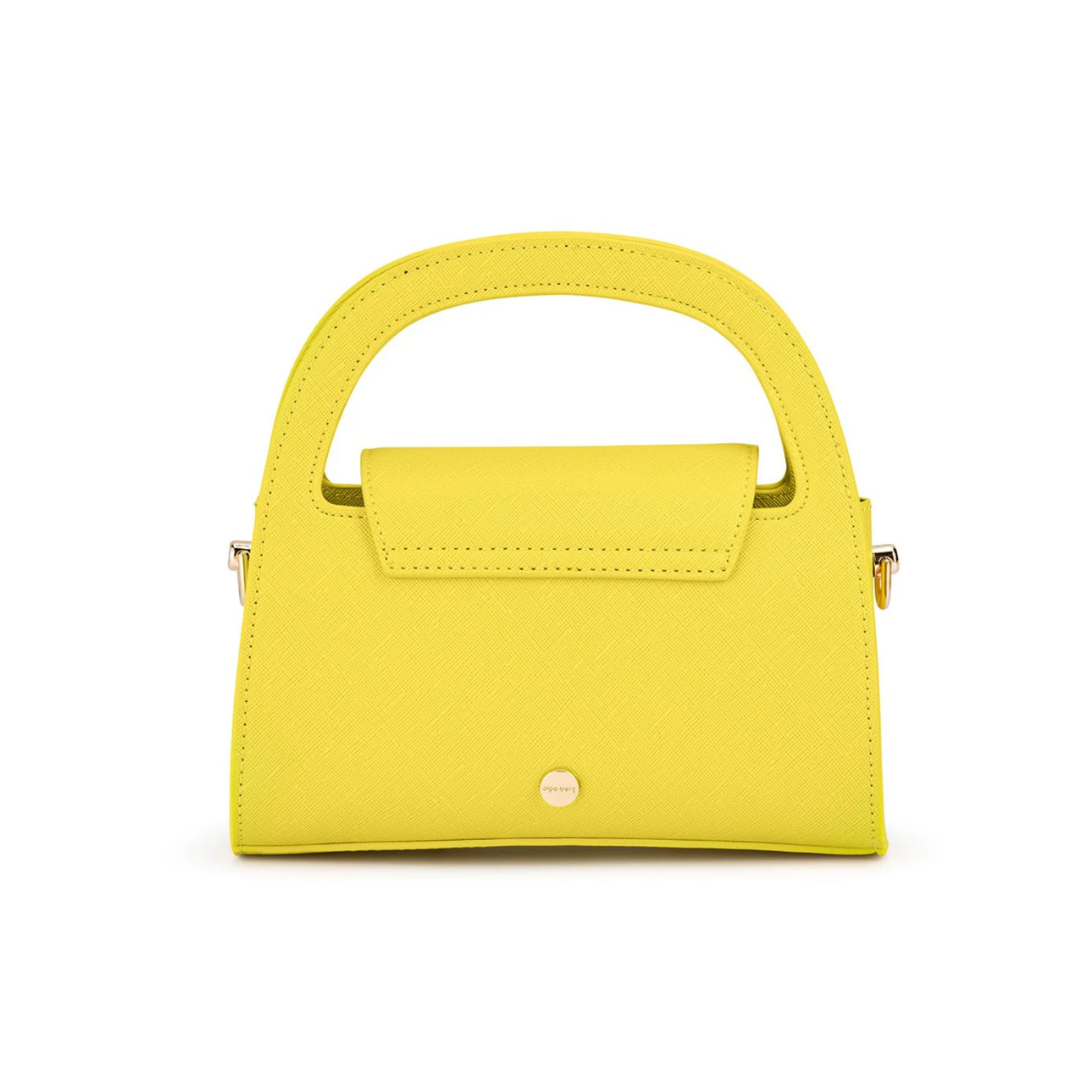 Ivy Curved Handle Bag - Chartreuse