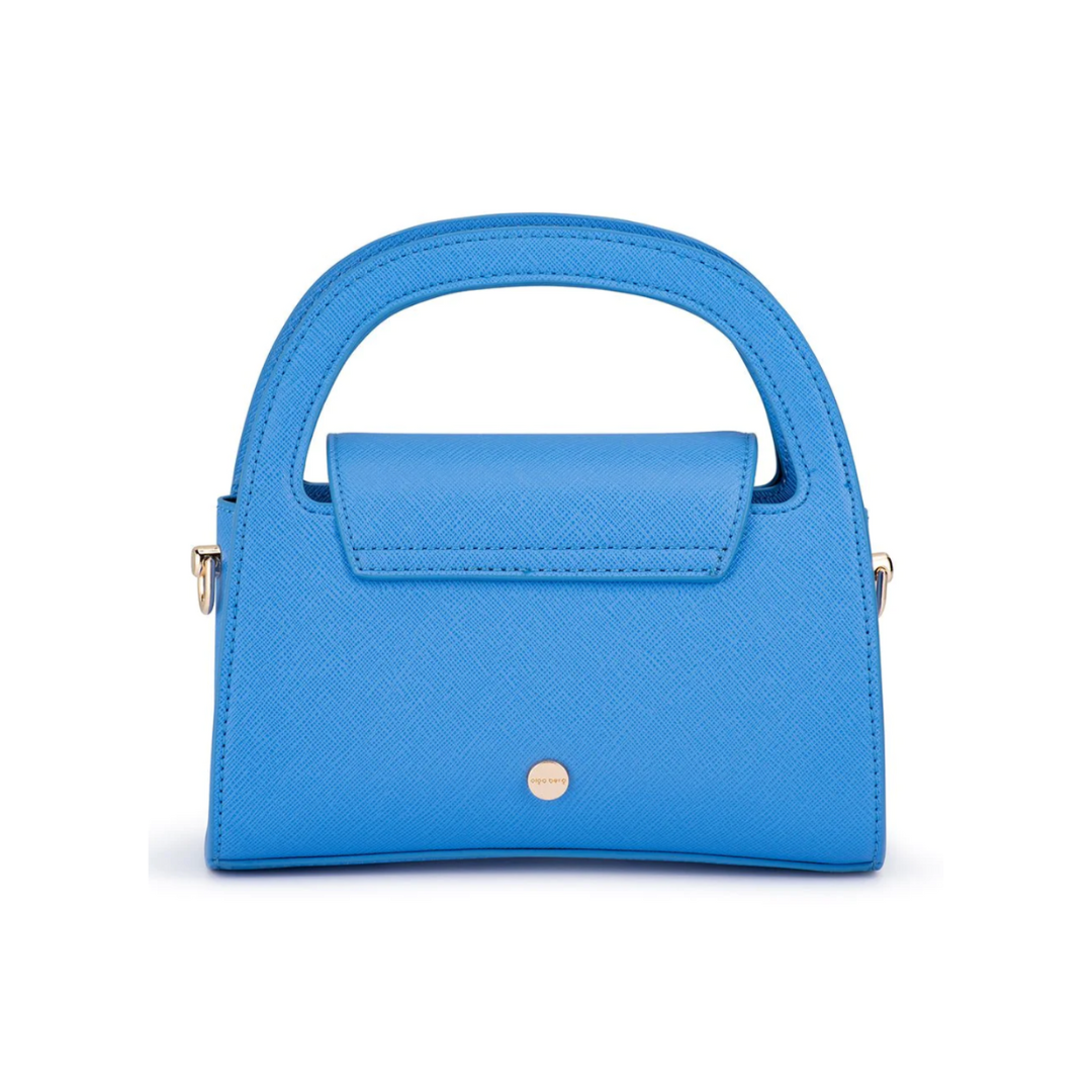 Ivy Curved Handle Bag - Blue