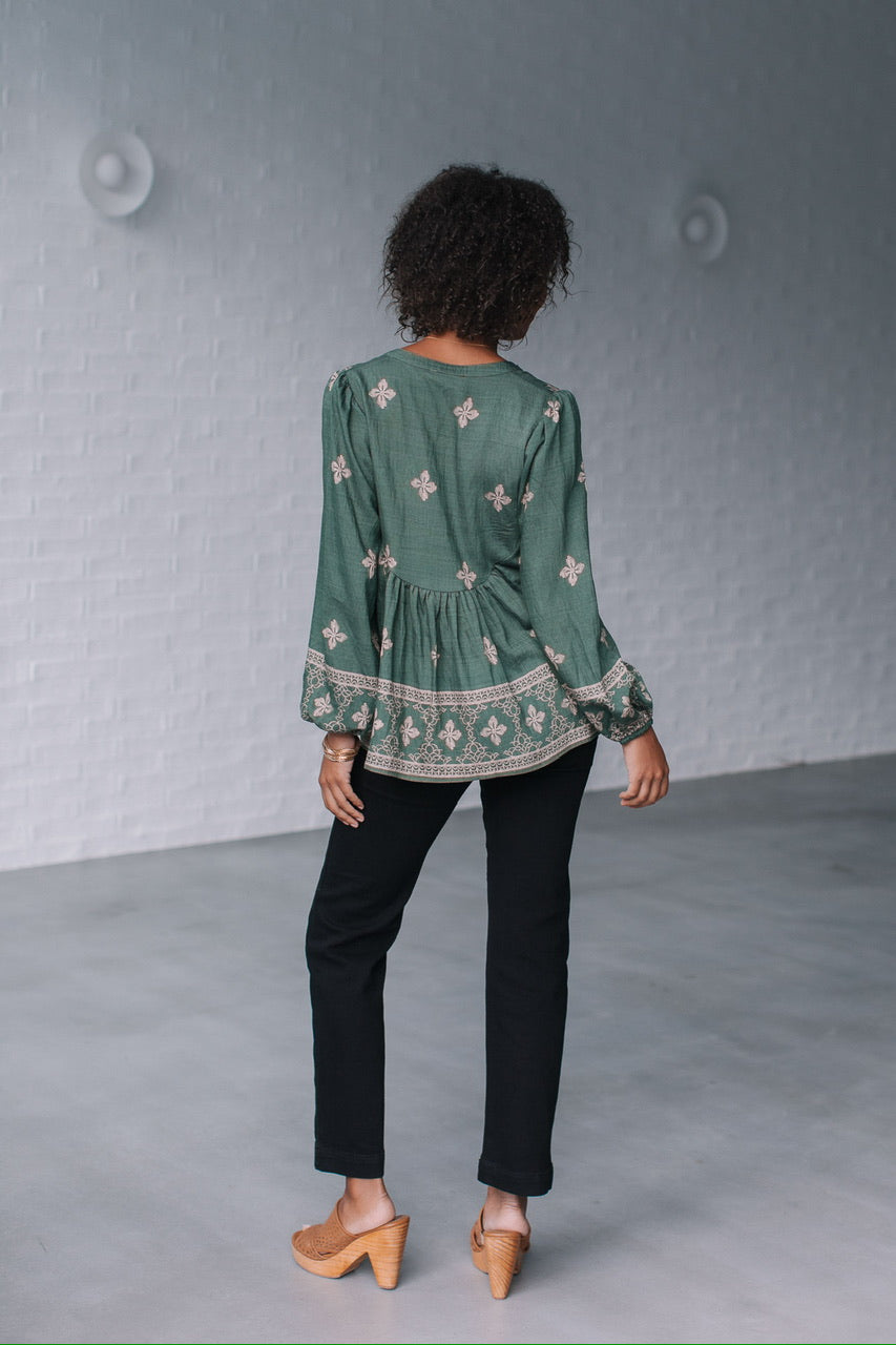 Erin digital print top