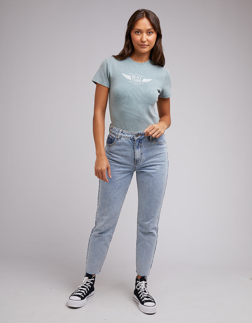Vintage Baby Tee - Blue