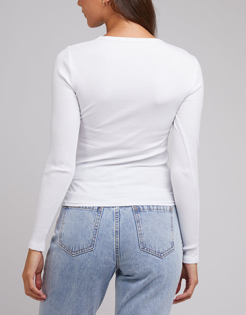 Rib Long Sleeve - White