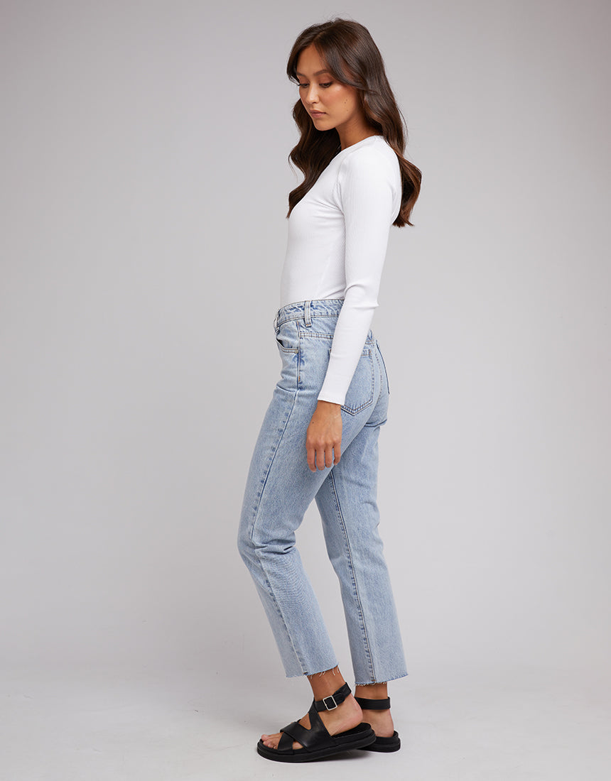 Rib Long Sleeve - White