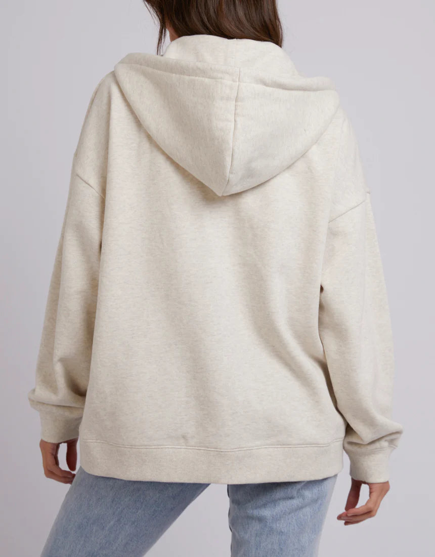 Oversized Zip Thru Hoody - Oatmeal