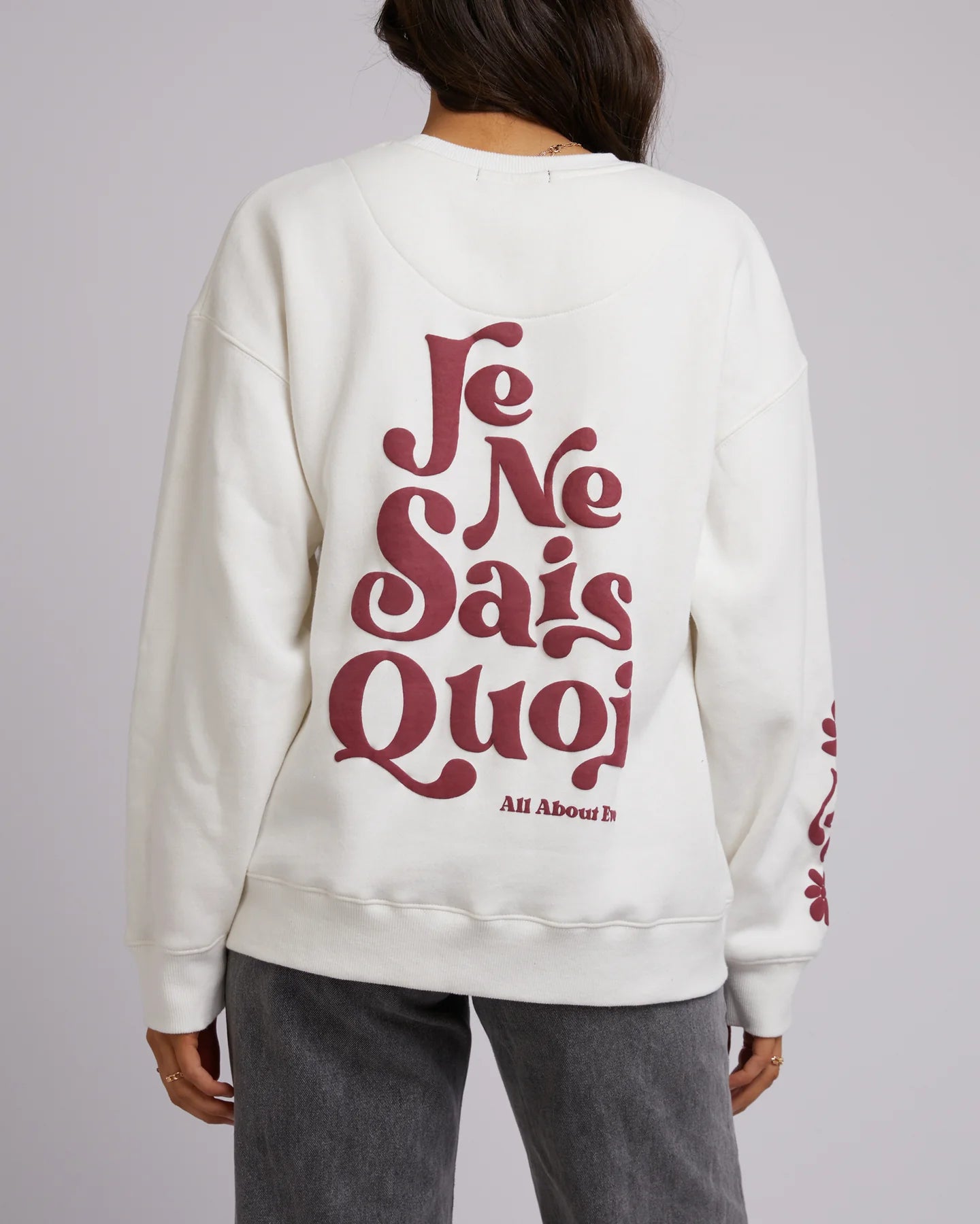 Julia Oversized Crew - Vintage White