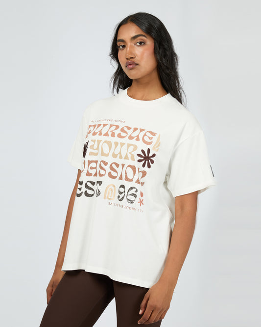 Passion Oversized Tee - Vintage White