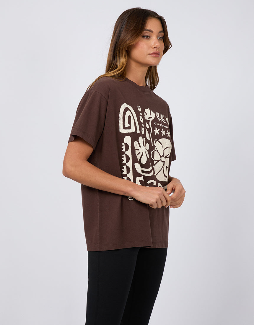 Elements Oversized Tee - Brown