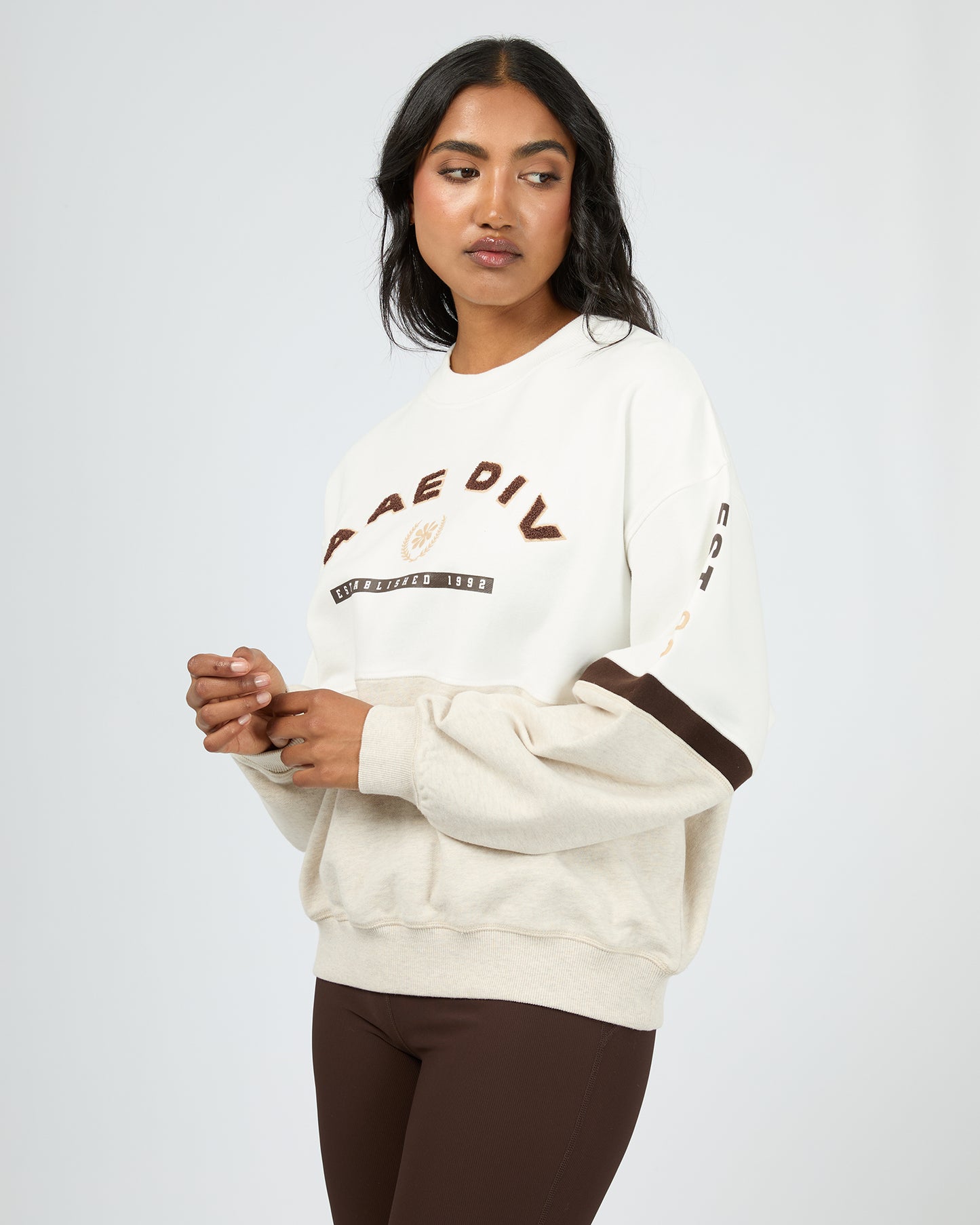 Savannah Slouch Crew - Vintage White
