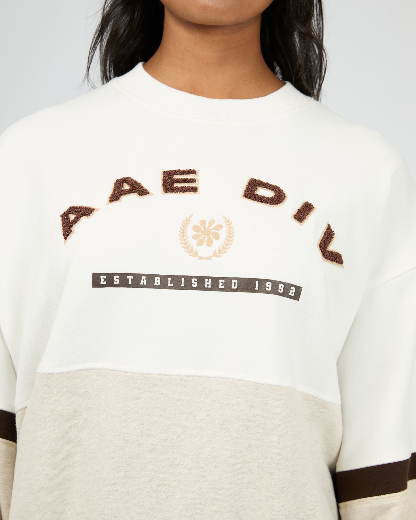 Savannah Slouch Crew - Vintage White
