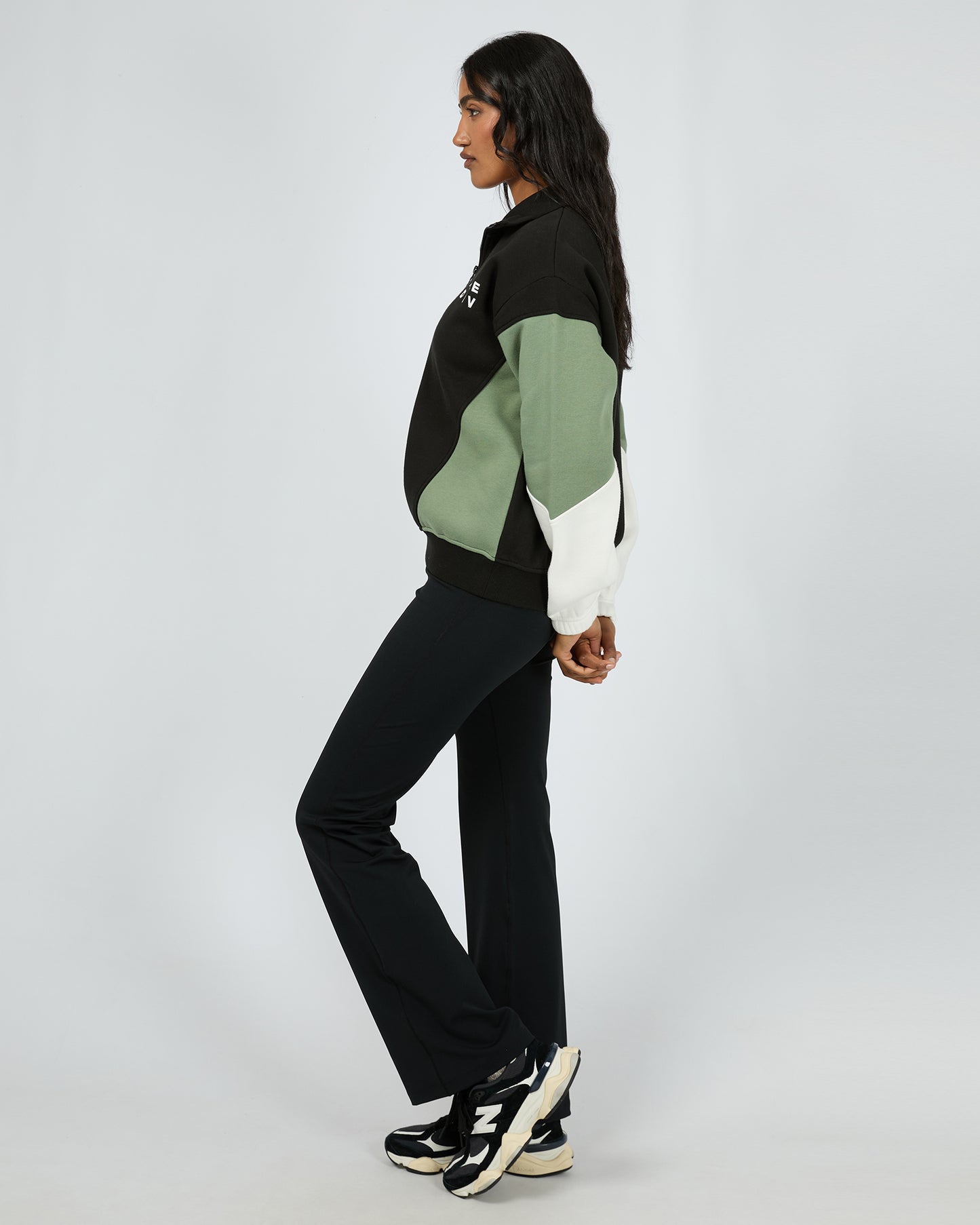 Savannah Panel 1/4 Zip - Black