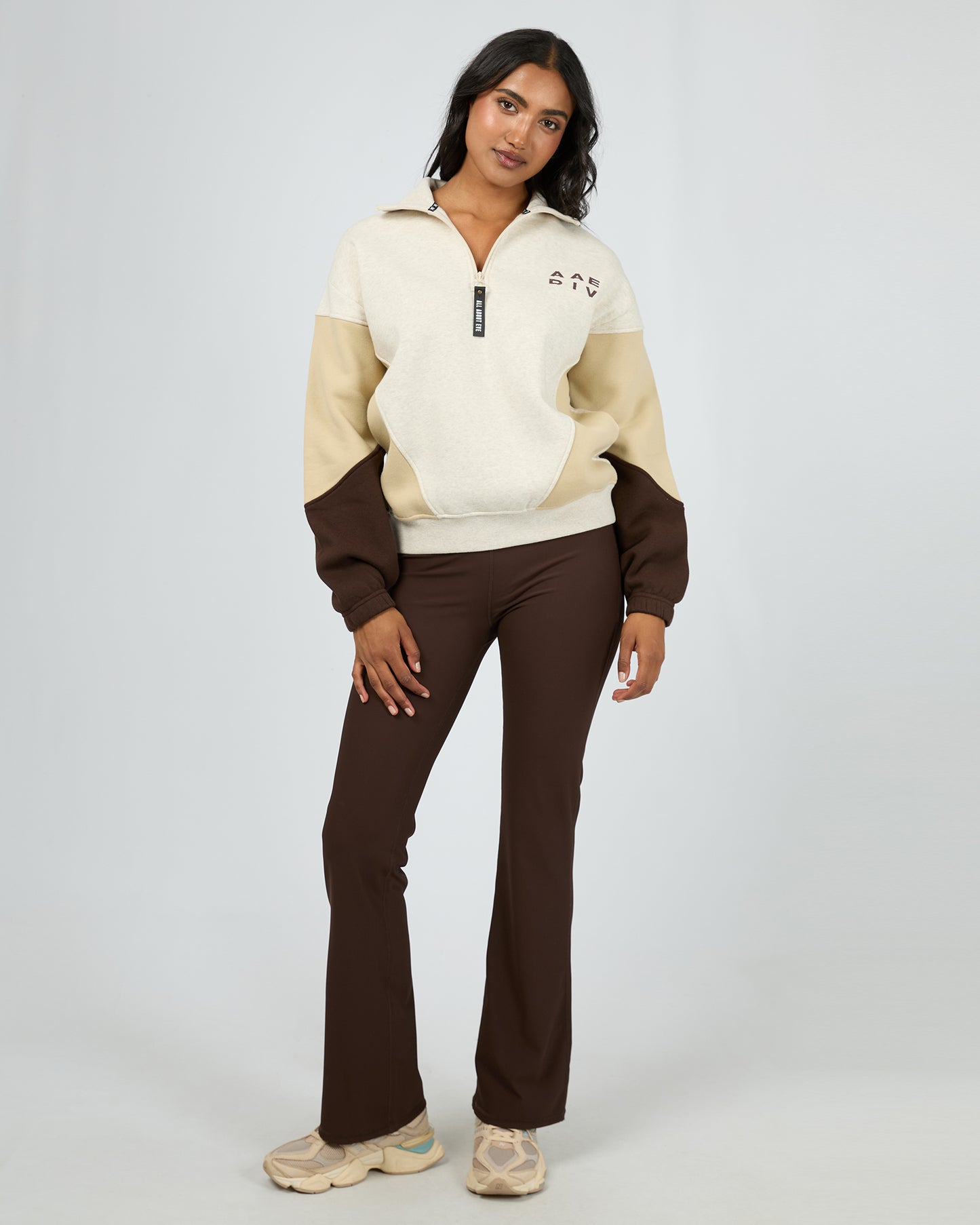 Savannah Panel 1/4 Zip - Oat