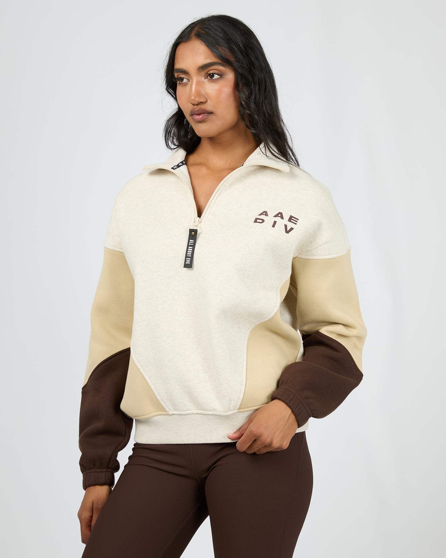 Savannah Panel 1/4 Zip - Oat