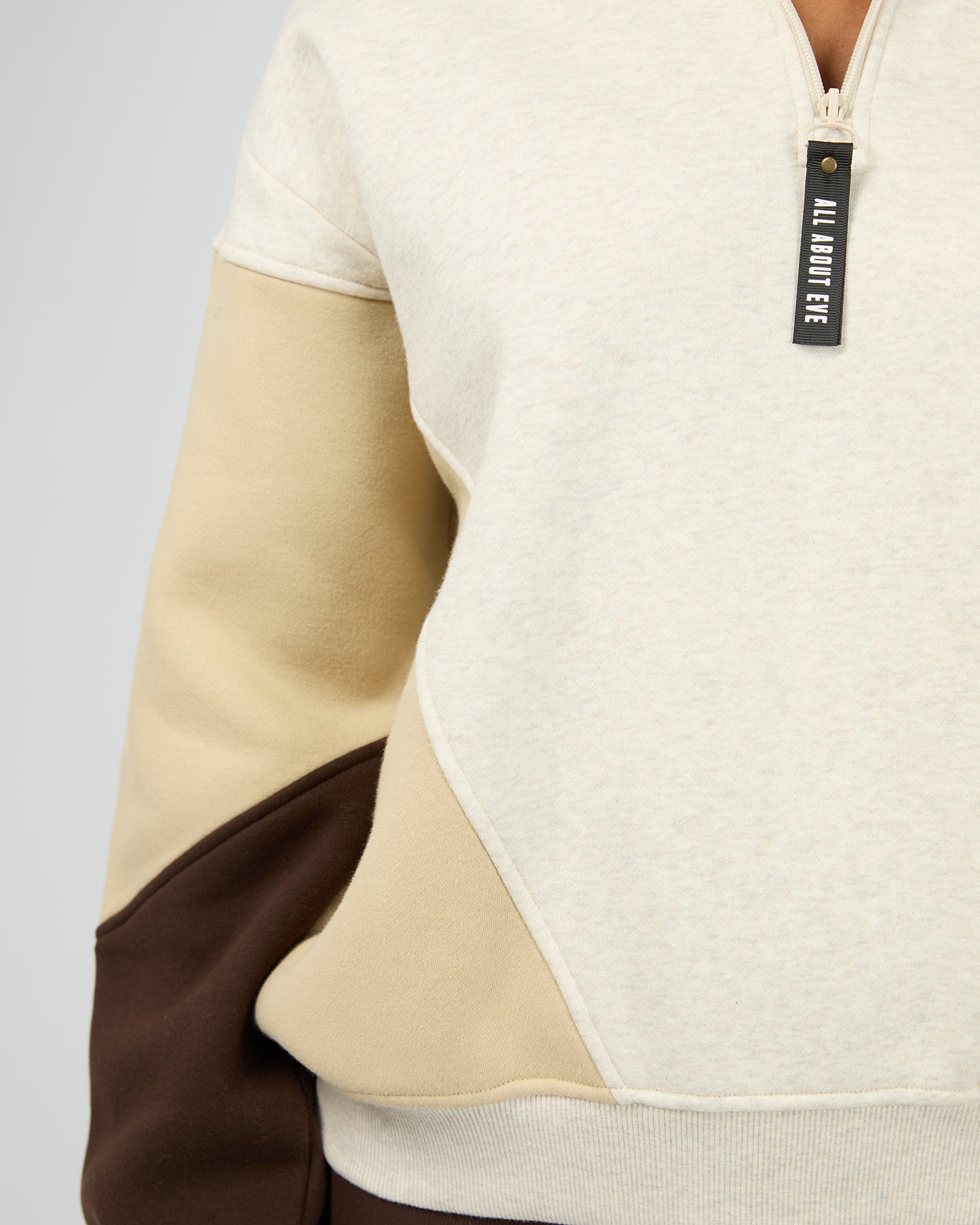 Savannah Panel 1/4 Zip - Oat