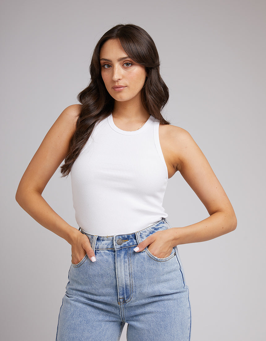 Eve Rib Baby Tank - White