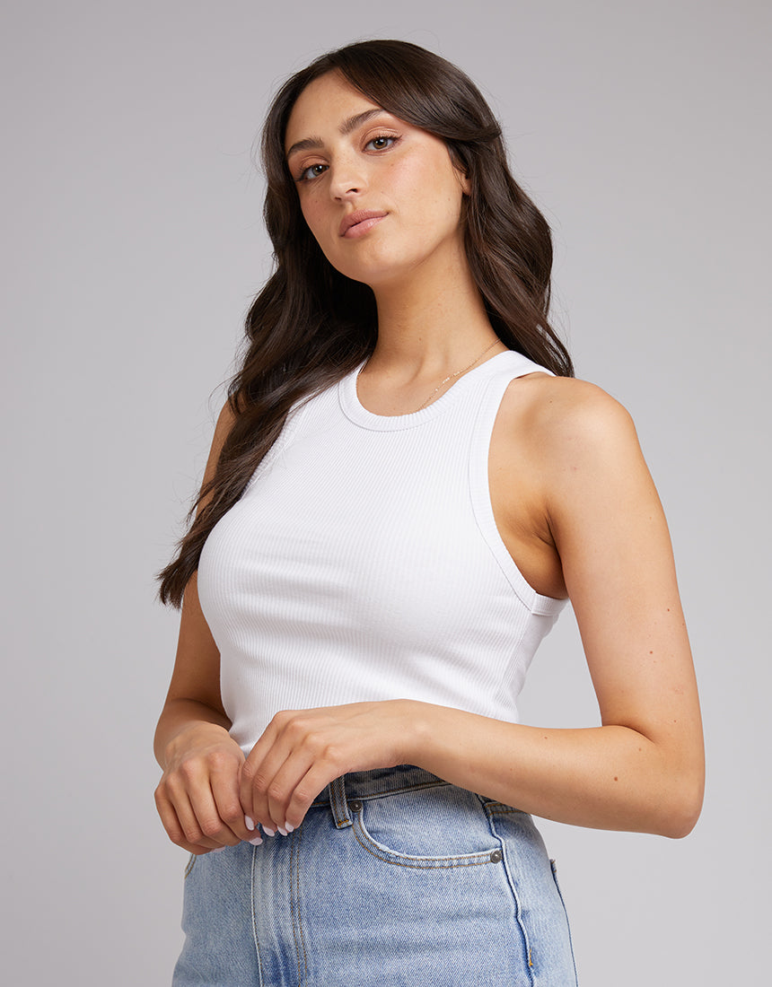 Eve Rib Baby Tank - White