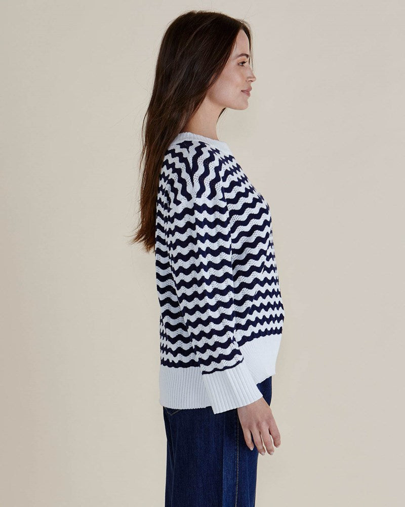 Ember Knit Jumper - Wavy Stripe
