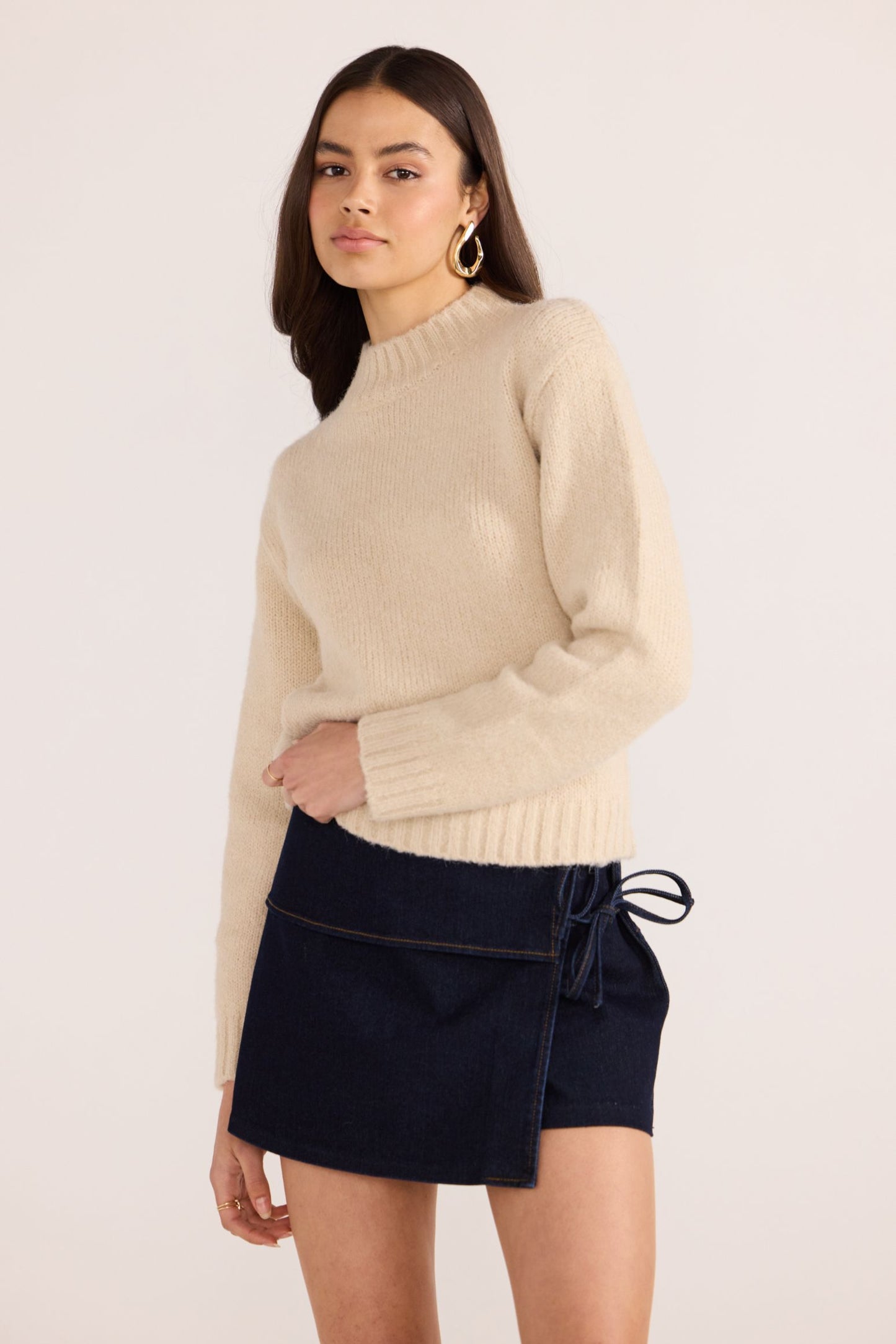 Avery Fluffy Sweater - Oat