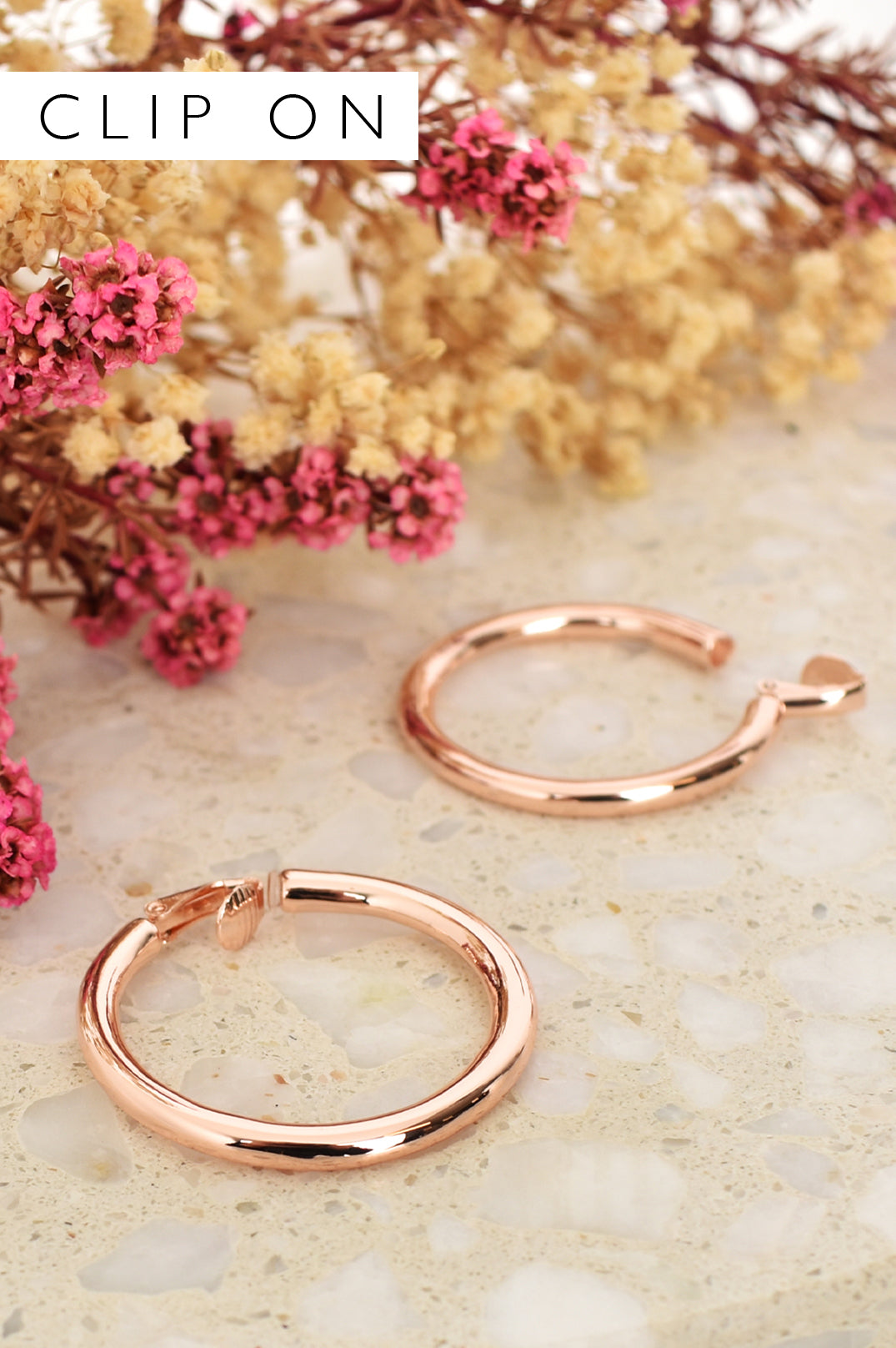 Mia Clip on Hoop Earrings