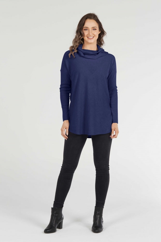 Essential Hem Cowl Neck