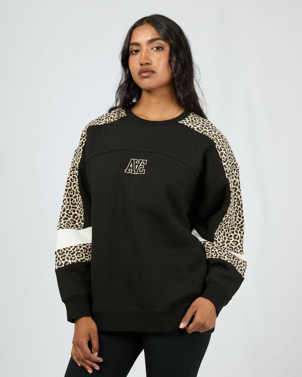 Savannah Oversized Crew - Black