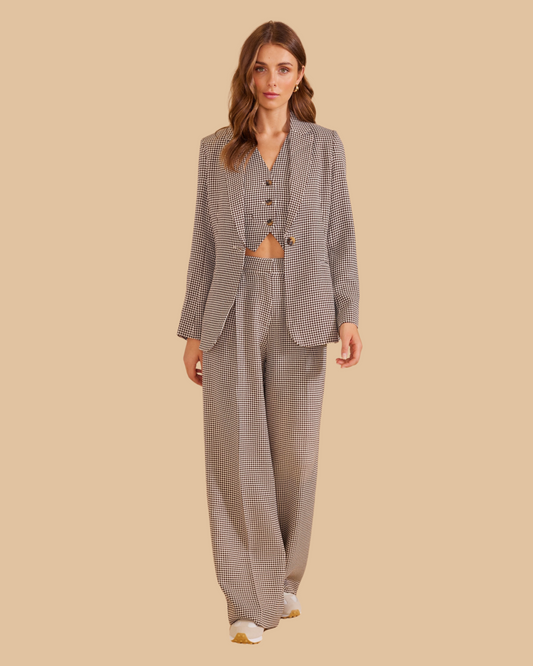 Elena Blazer - Chocolate/Natural