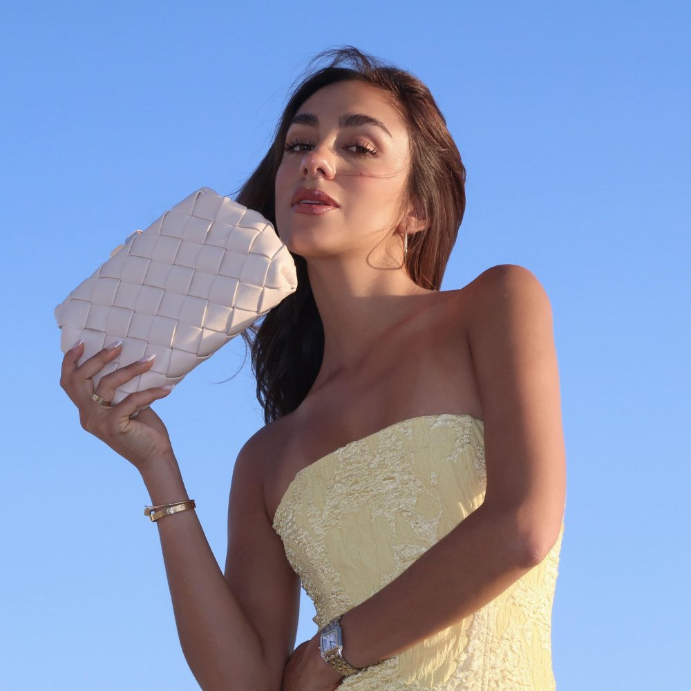 Quinn Woven Clutch - Natural