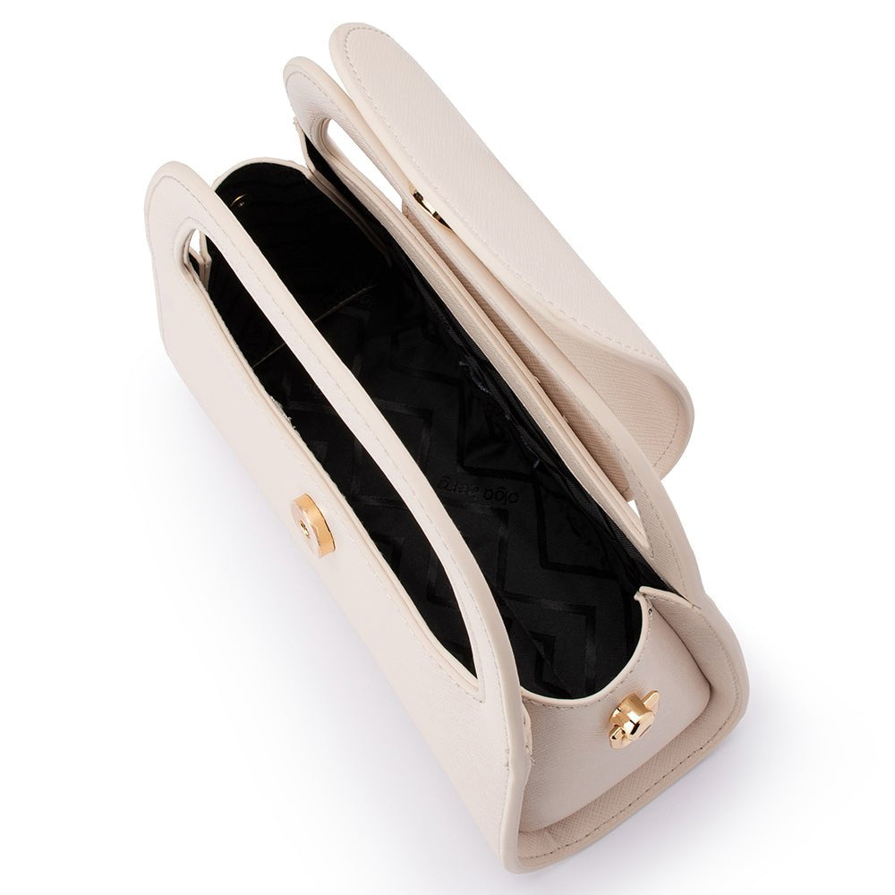 Ivy Curved Handle Bag - Natural