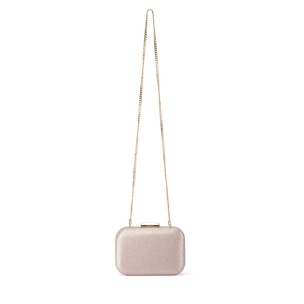 Tamar Metallic Clutch - Champagne
