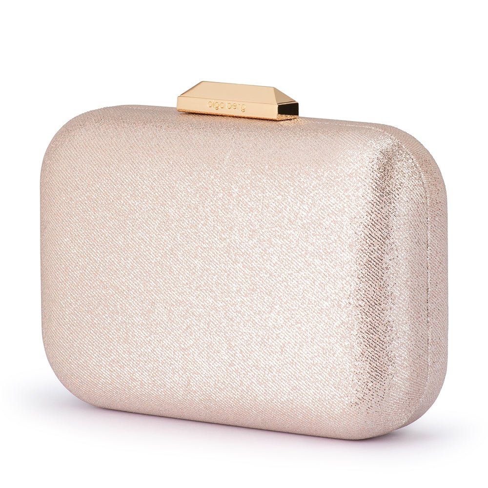 Tamar Metallic Clutch - Champagne