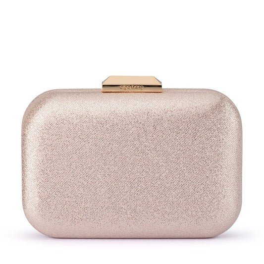 Tamar Metallic Clutch - Champagne