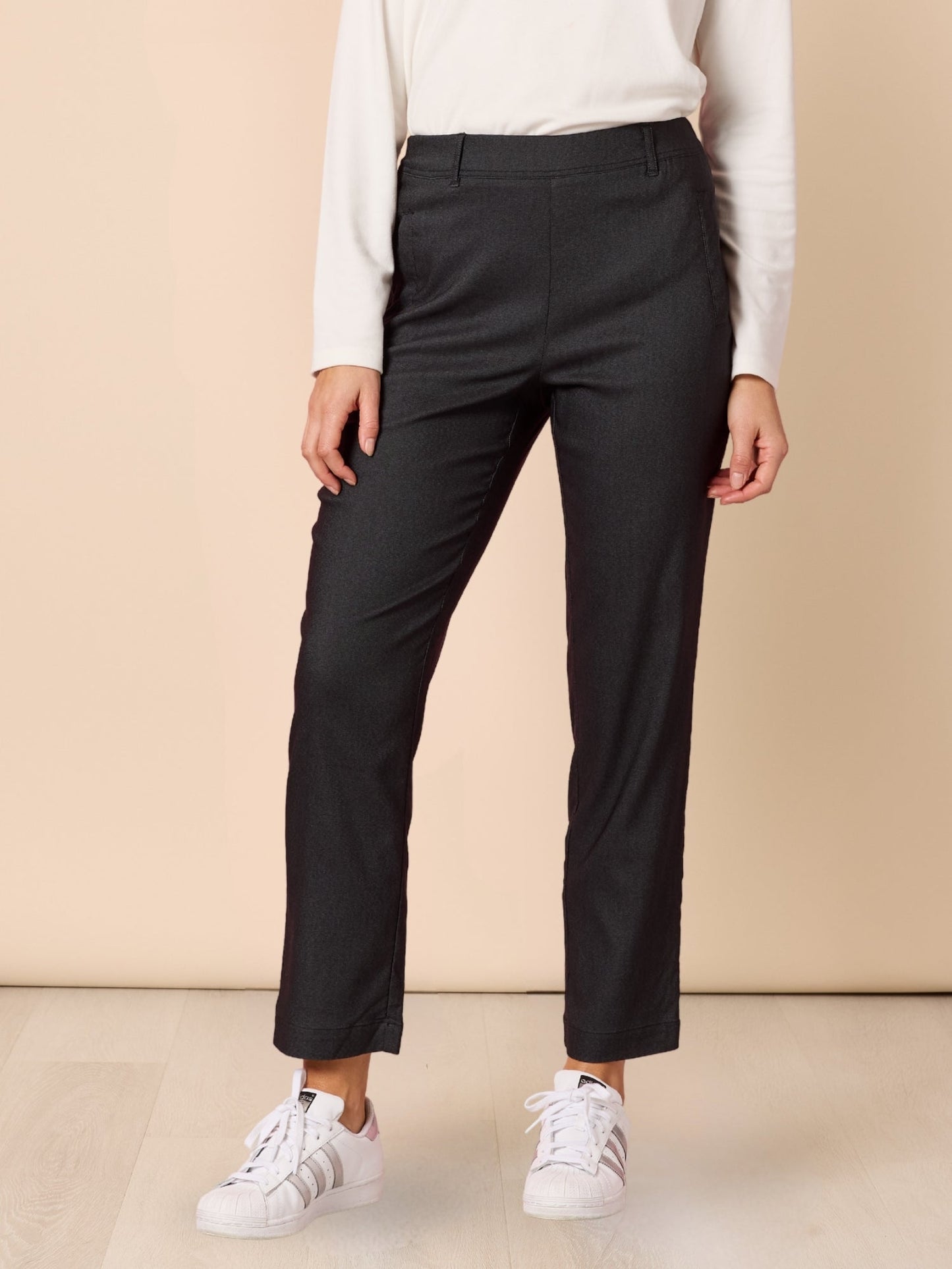 Evie Stretch Pant - Charcoal
