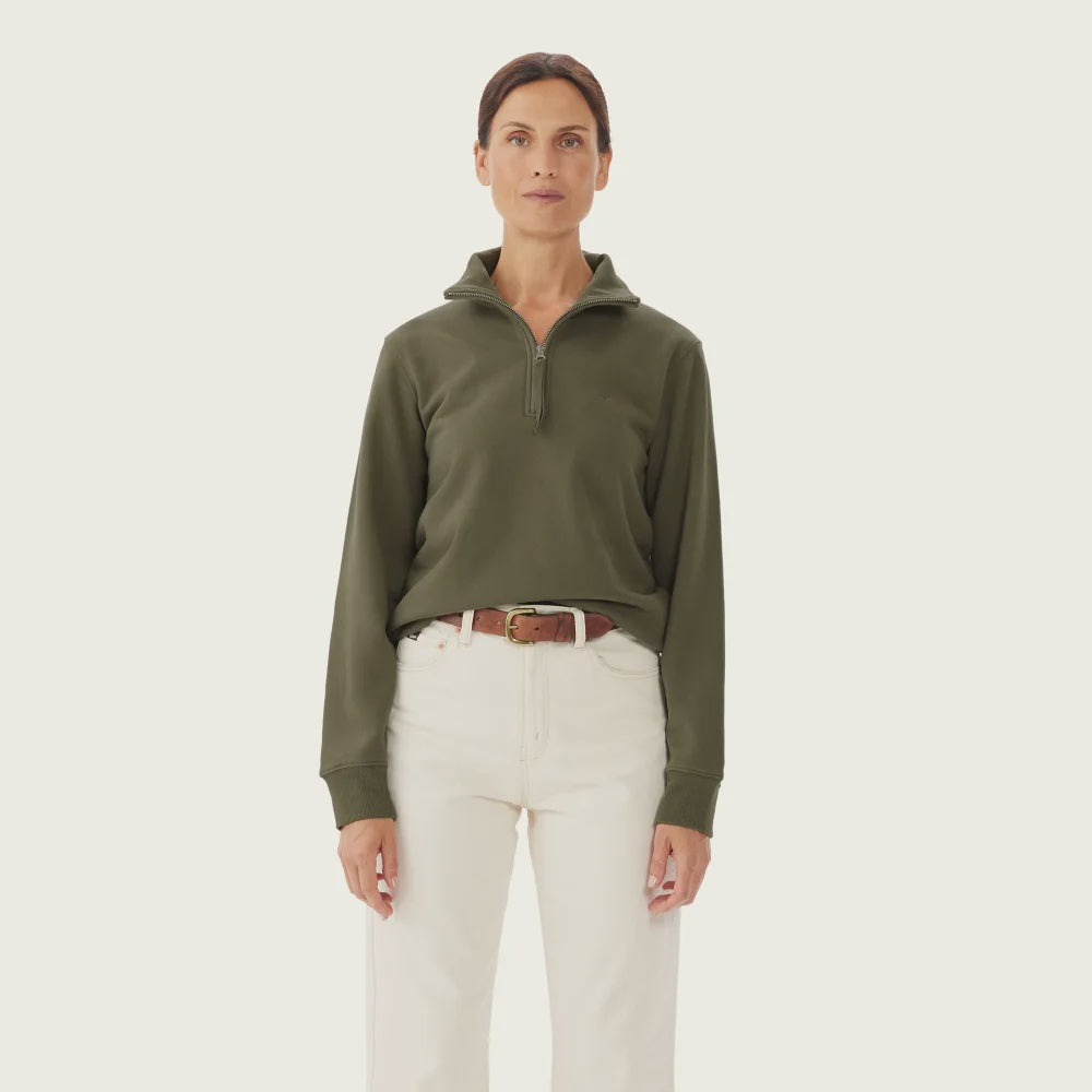 Trickett 1/4 Zip Sweatshirt - Olive