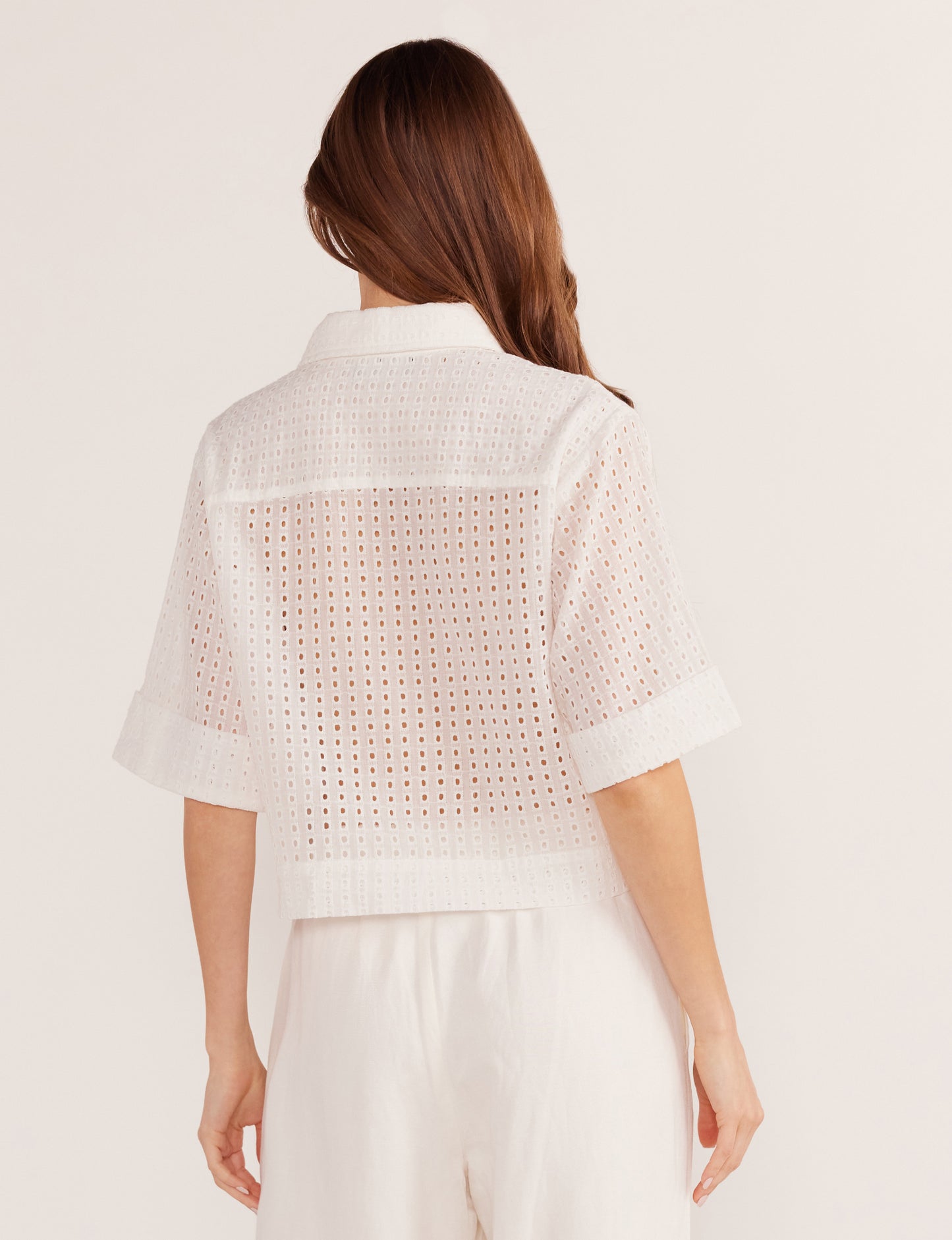 Frida Broderie Crop Shirt