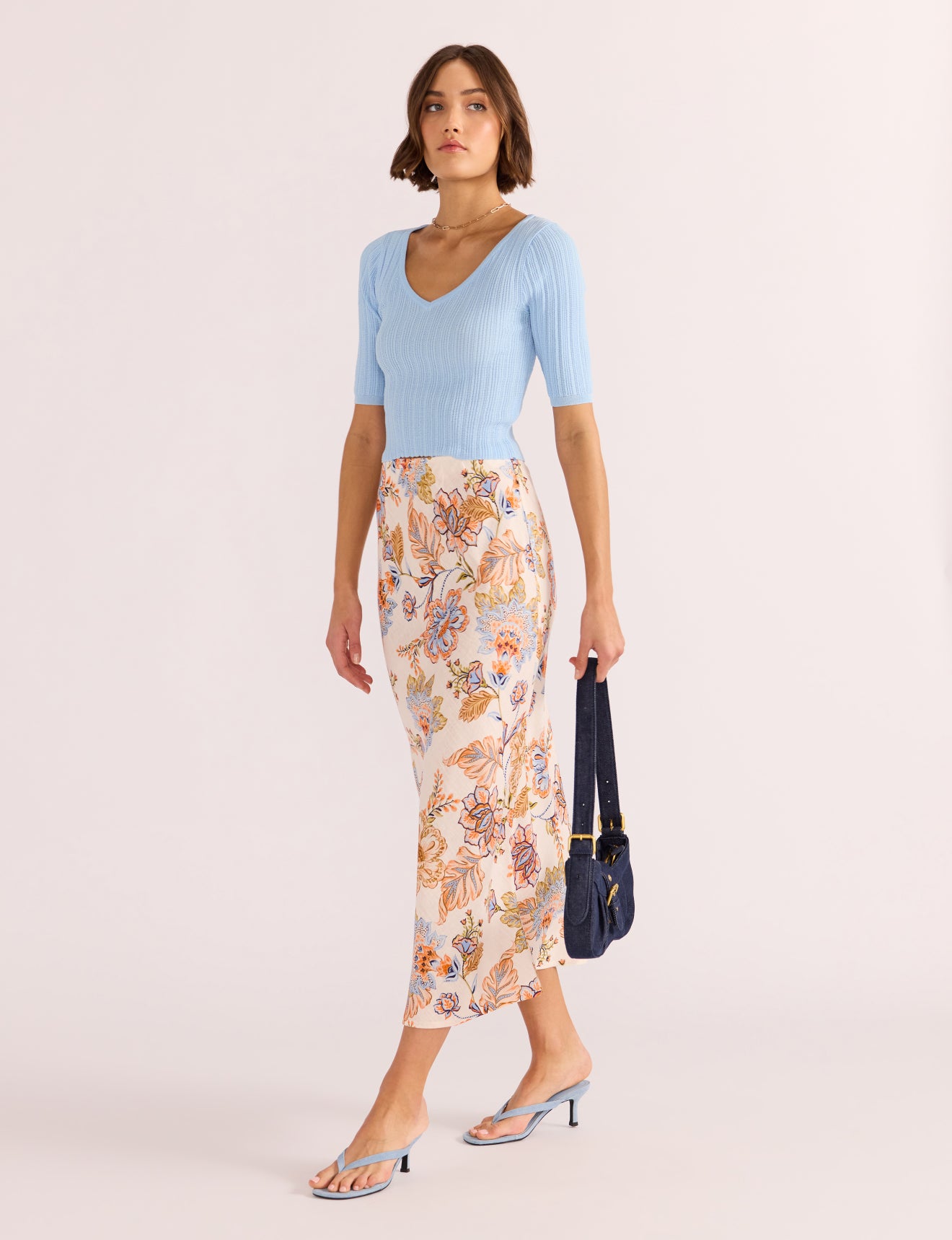 Marceline Bias Midi Skirt