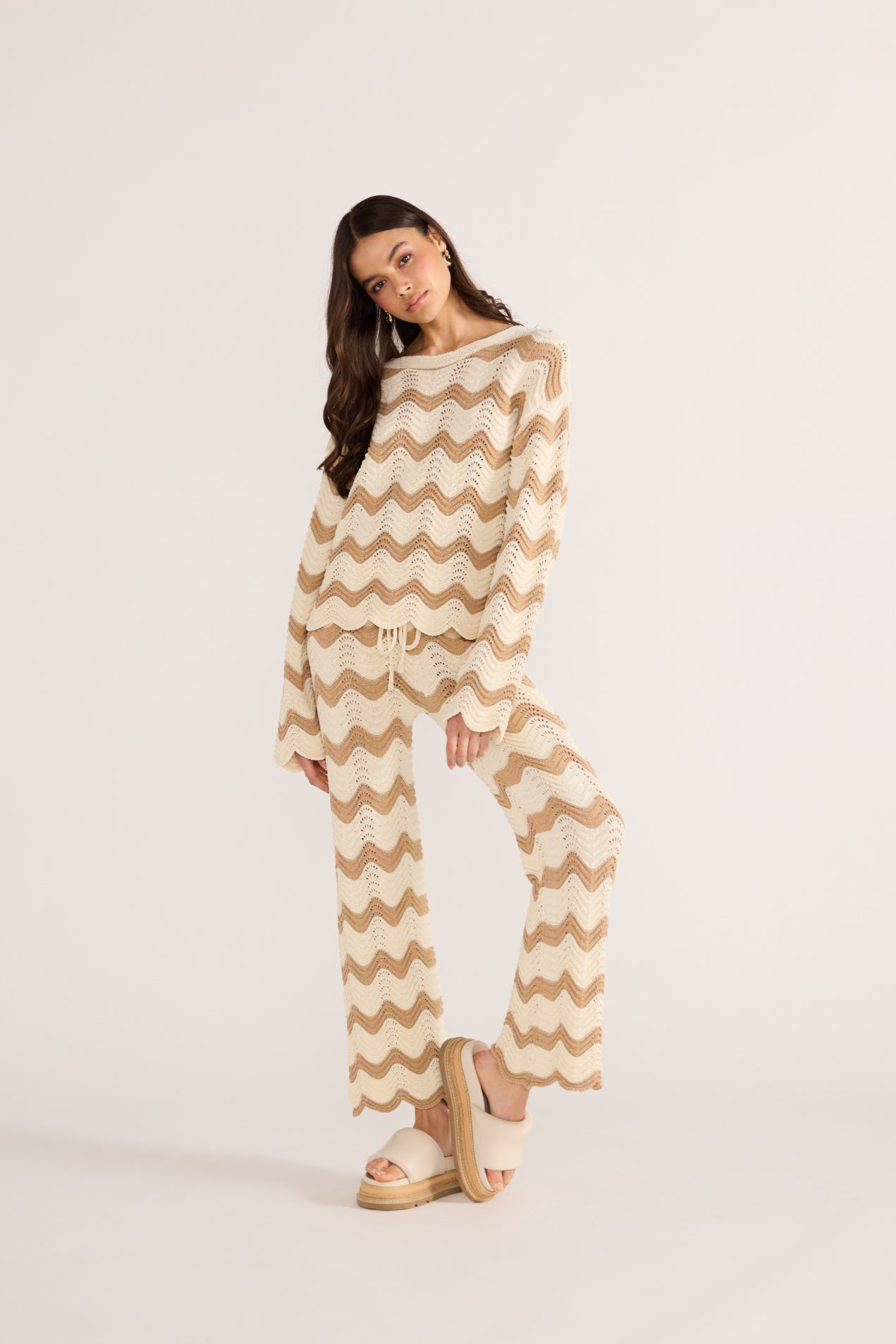 Brooke Crochet Wave Sweater