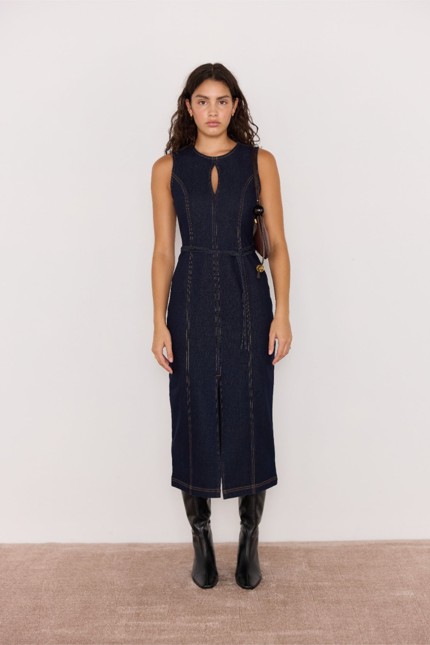 Raya Denim Midi Dress